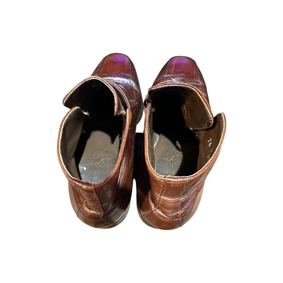 Vintage Florsheim Imperial 7.5 D Kangaroo Leather Brown Beatle Strap Ankle Boots main image 7